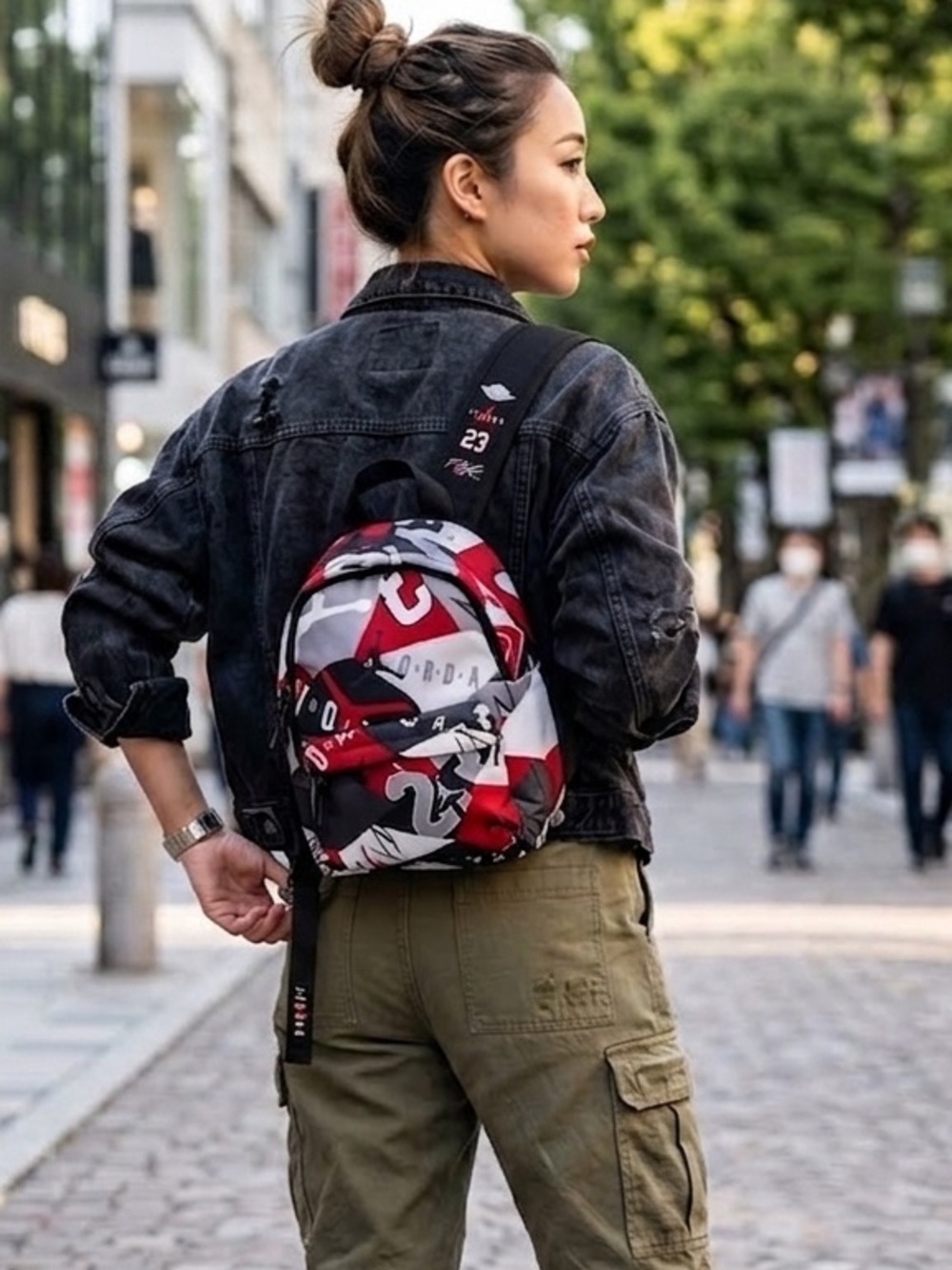Jordan Jumpman All-Over Print Mini Backpack Red Black